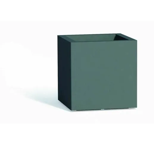 Vaso in Polimero Monacis Cube cm. 40X40X40 Grigio