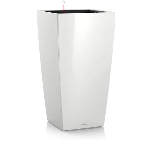 Vaso da interno e esterno CUBICO Premium 30 cm - Bianco Lucido - Bianco Lucido