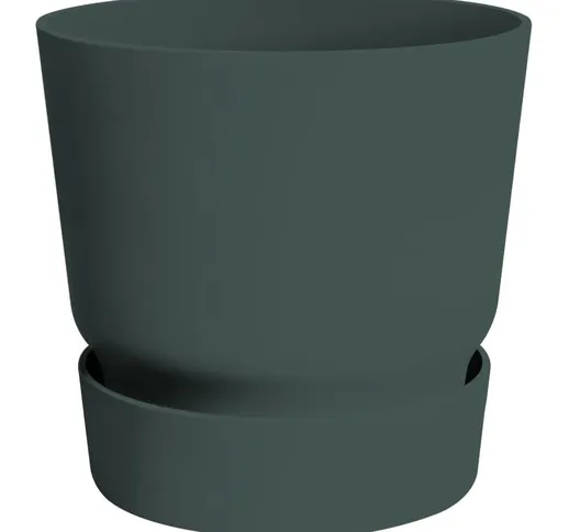 VASO GREENVILLE ROUND 47CM LEAF GREEN - 