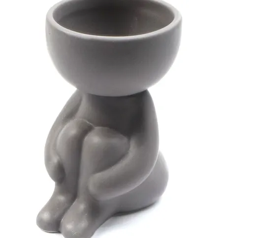 Happyshopping - Vaso da fiori in ceramica umanoide Pianta da vaso succulenta Vaso piccolo...