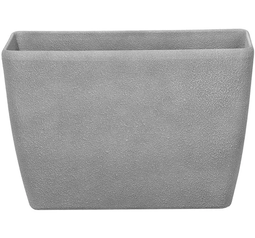 Beliani - Vaso da fiori moderno rettangolare grigio 60x27x41cm BARIS