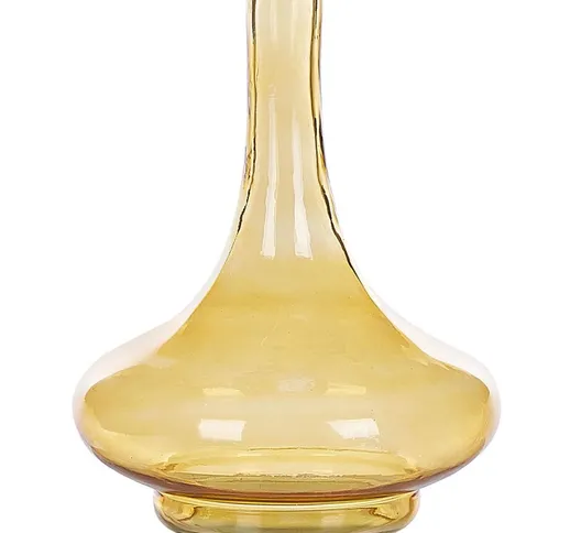 Beliani - Bottiglia di vetro colorata vaso per fiori centrotavola giallo Paneer - Giallo