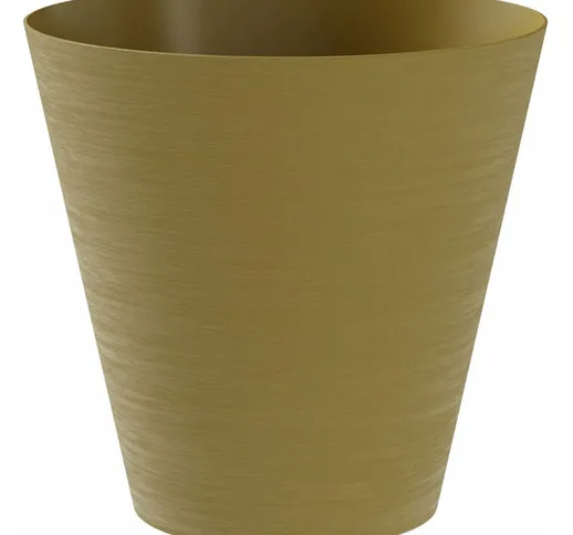 Vaso da tavolo hoop Ø20 H19 con riserva d'acqua - ochre Teraplast ochre