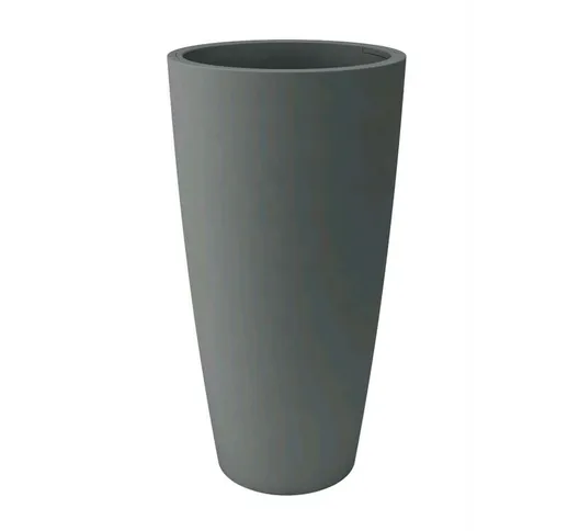 Vaso a Colonna Colore Tortora 38x85H cm in Plastica con contenitore estraibile