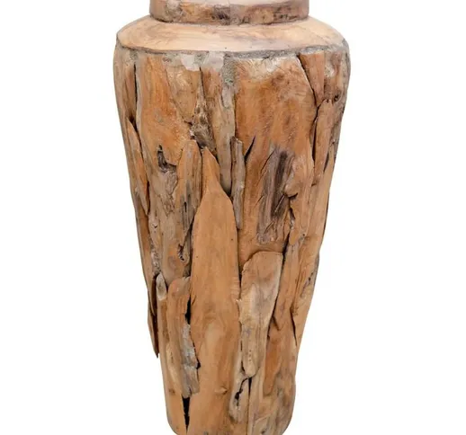 Vidaxl - Vaso Decorativo 40x60 cm in Legno Massello di Teak