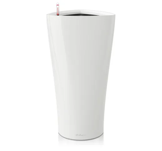 Vaso da interno e esterno delta Premium 30 cm - Bianco Lucido - Bianco Lucido