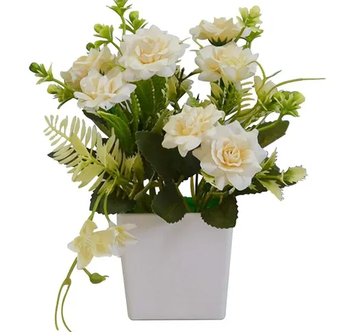 Vaso di fiori artificiali per la decorazione dinterni, vaso di fiori artificiali per matri...