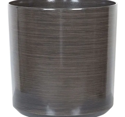 Vaso da Fiori Tondo grigio Miscela Fibra di Argilla e di Vetro ⌀ 35 cm Vagia - Grigio