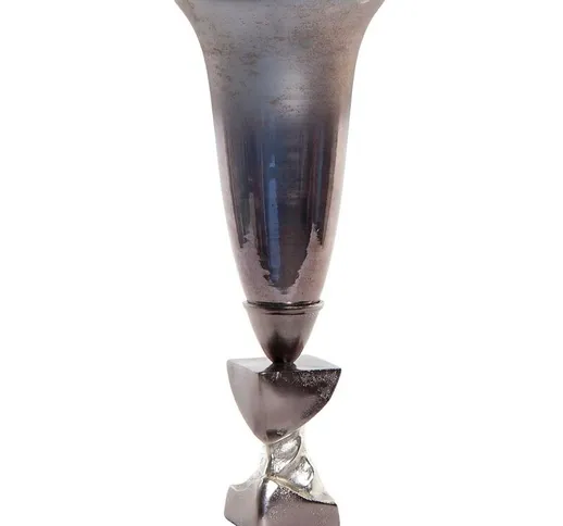 Vaso Alluminio Vetro Argentato (19.5 x 19.5 x 49 cm) - Dkd Home Decor