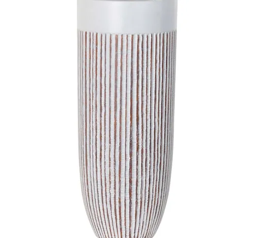 Vaso Bianco Fibra Boho (36 x 36 x 90 cm) - Dkd Home Decor