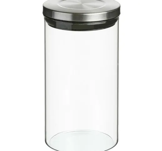 5five - Vaso in vetro con coperchio in acciaio inox hermet 1l - 1 l - 5 five simply smart...