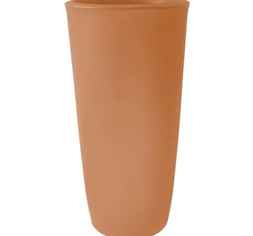 Teraplast - Vaso alto e tondo Dafne in plastica da esterno per piante e fiori -119 cm / An...