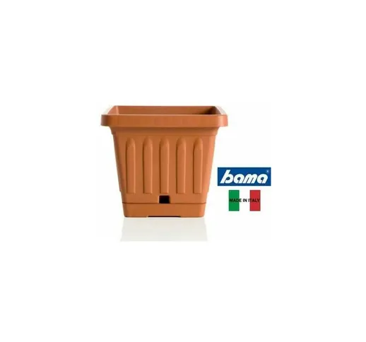 Vaso fioriera terra quadrato terracotta  misura: cm 40x40