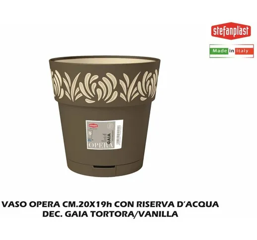 Vaso opera CM.20X19h dec. gaia tortora/vanilla