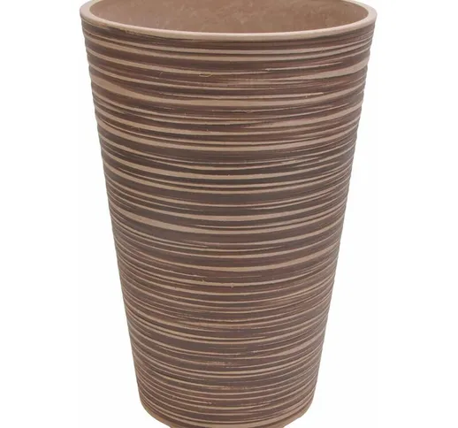 Vaso tondo alto grande da giardino in fibra di argilla Ø41x60 cm Zinnia - BurlyWood