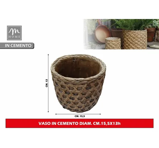 Vaso in cemento diam. CM.15,5X13h