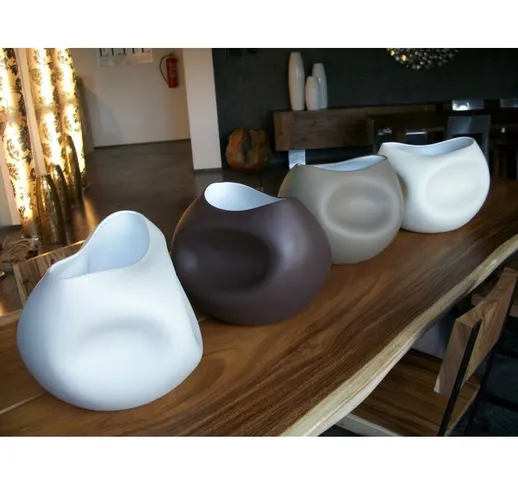 Vaso in Ceramica Easy Diam.42 H.33 cm  - finitura: Beige