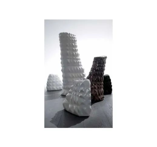 Vaso in Ceramica Sface L.35 P.19 H.21 cm finitura: Bianco Lucido - 