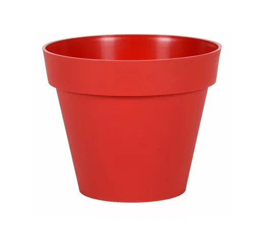 Vaso In Plastica Diam.30 X H.26 Cm Rosso Rubino 
