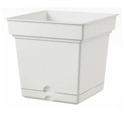 Vaso 47x47x47 cm in Polipropilene con Riserva d'Acqua e Sottovaso Tulli Still Elements 47...