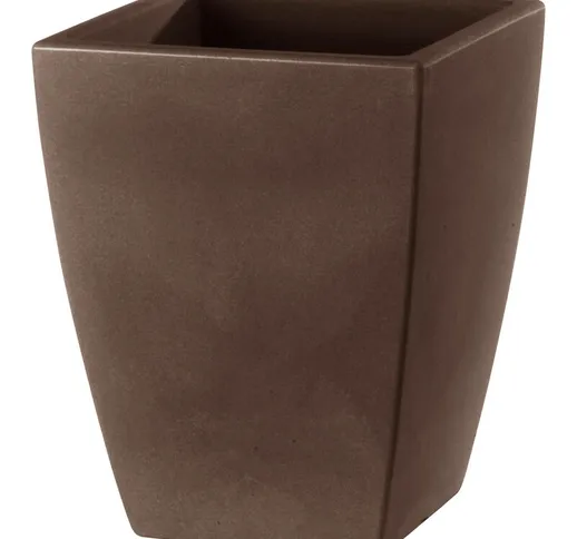 Vaso 33x33x41cm in Resina Tulli Quadro Veneto Essential 40 Bronzo