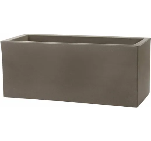 Vaso 100x40x40cm in Resina Tulli Schio Cassa Essential 100 Cappuccino