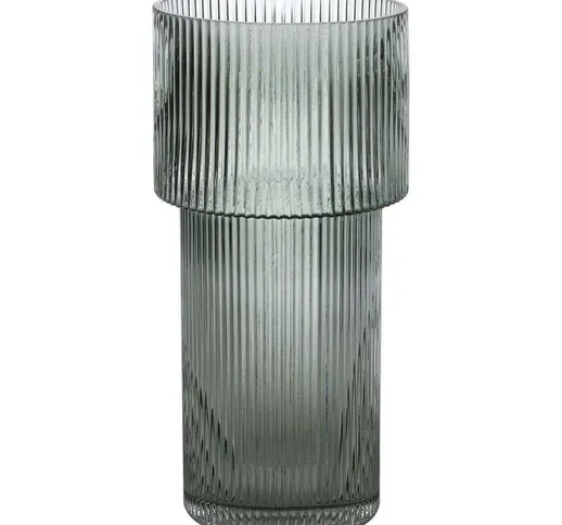 Vaso in Vetro testurizzato D.14,5 x H.30,5 cm Verde - grisald - Verde