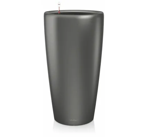 Vaso fioriera alta RONDO Ø40 con auto irrigazione - ANTRACITE METALLIZZATO - 