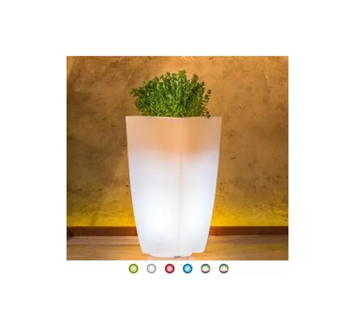 Vaso luminoso da giardino con batteria ricaricabile per