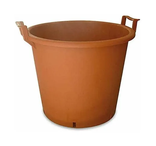 Vaso Mastello 50 Lt, ø 50 cm, h.41 cm con manici Color Terracotta Professionale per Piante...