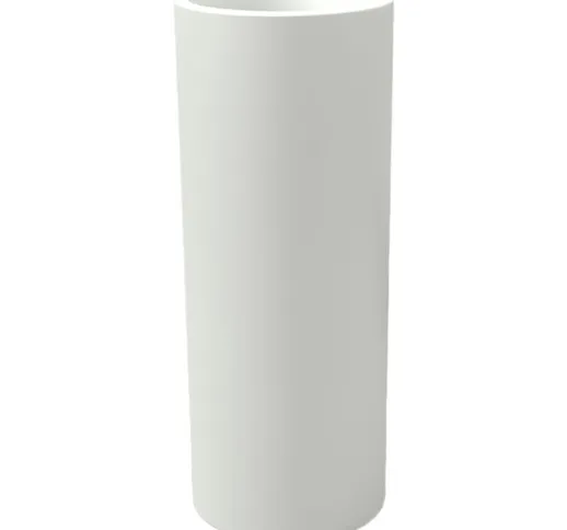 Vaso moderno in resina tondo H 90 Ø 35 Bianco modello Barocco