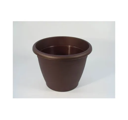  - Vaso porta fiori portafiori piante rotondo naxos In Plastica Diam 35 Cm