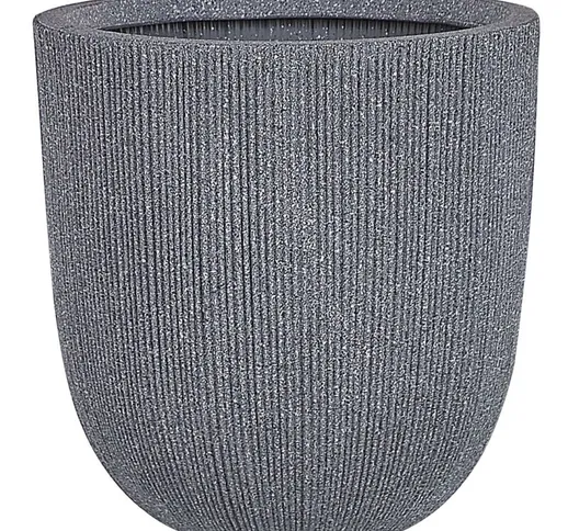 Beliani - Vaso per fiori 44 x 44 x 48 cm grigio CHIOS