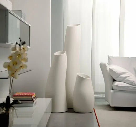 Vaso per piante design moderno minimalista h60cm Madame Colore: Bianco