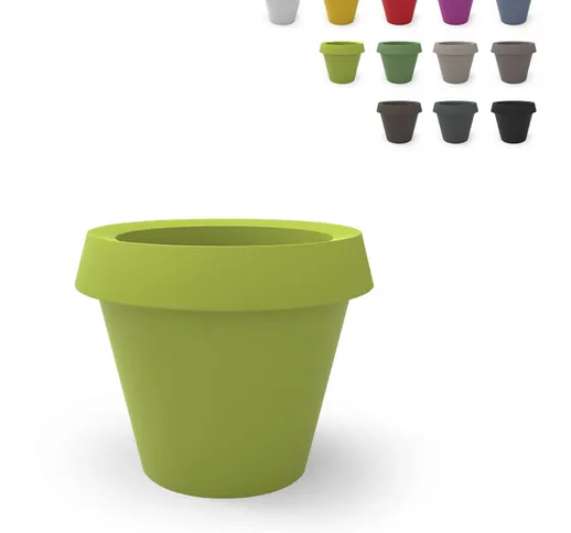 Vaso per piante grande design Gio Tondo Slide | Colore: Verde 2