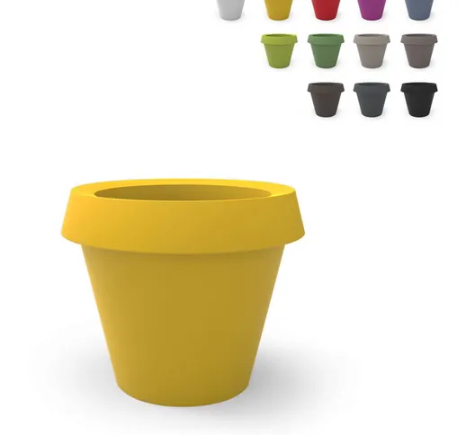 Vaso per piante grande design Gio Tondo Colore: Giallo - Slide