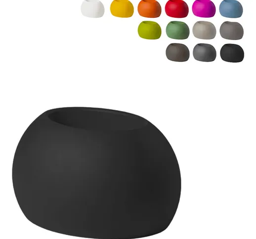 Vaso Per Piante Ovale Design Moderno Blos Pot | Colore: Nero - Slide