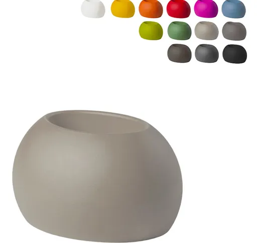 Vaso Per Piante Ovale Design Moderno Slide Blos Pot | Colore: Grigio chiaro