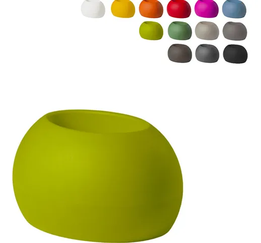 Vaso Per Piante Ovale Design Moderno Slide Blos Pot | Colore: Verde 2