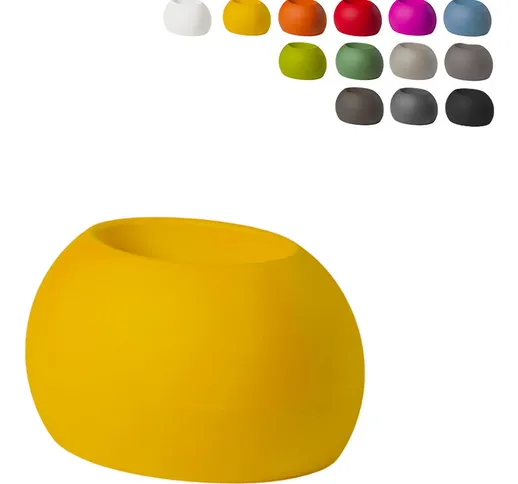 Vaso Per Piante Ovale Design Moderno Slide Blos Pot | Colore: Giallo