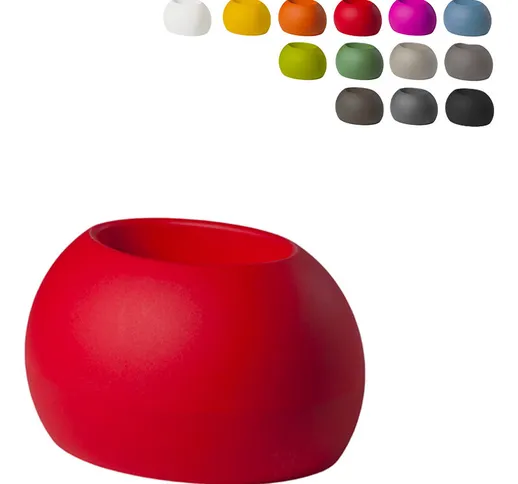 Vaso Per Piante Ovale Design Moderno Blos Pot | Colore: Rosso - Slide