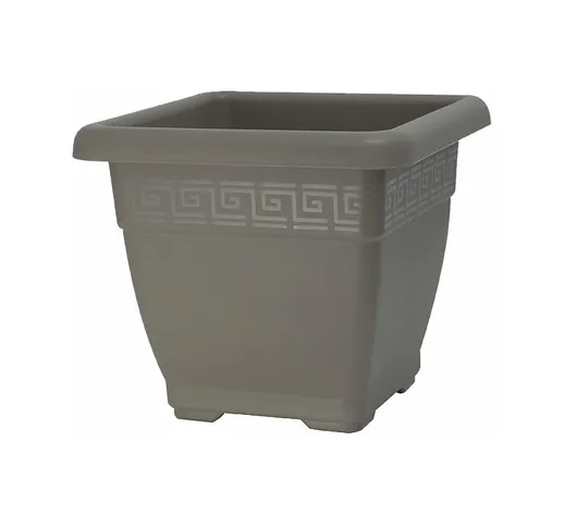 Vaso per Piante Quadrato Interno Esterno Quadrato Plasticotto Quadro Idel Formato: 37 cm -...