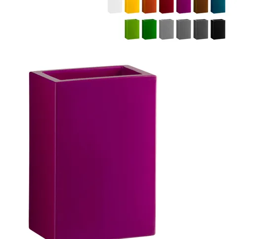 Vaso per piante rettangolare design moderno Base Pot 70 Colore: Fucsia - Slide
