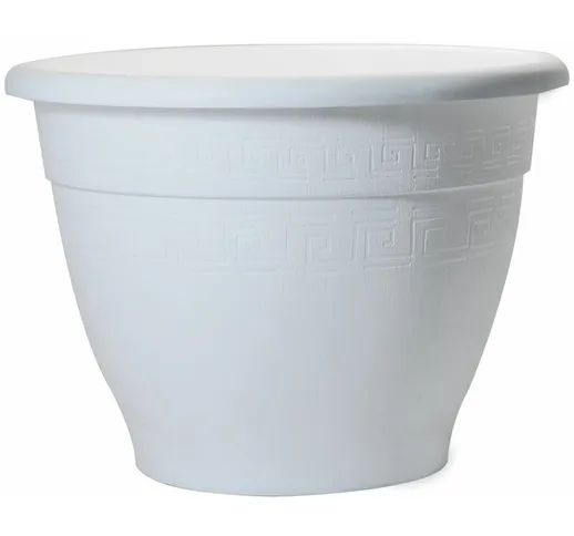 Vaso per Piante Rotondo in Plastica Interno Esterno Plasticotto Campana Idel Colore: Bianc...