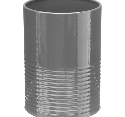 Vaso portautensili in metallo retrocolors grigio - vaso per utensili con sgocciolatoio in...