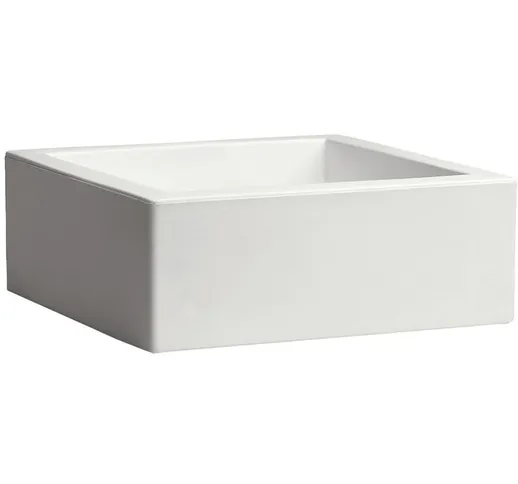  - Vaso quadrato basso minos 40x40 - bianco ottico bianco ottico