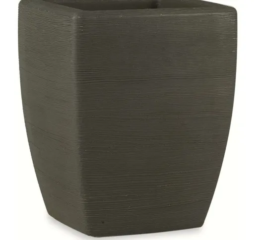 Vaso quadrato in resina 'Fiordaliso' 40 cm. Antracite