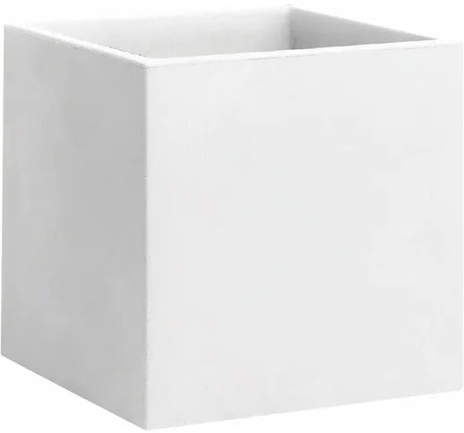 Vaso Cubo Momus Bianco 50cm