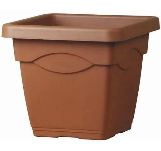 Vaso ''Quadro Basic'' per fiori e piante da esterno. -32 cm / Terracotta