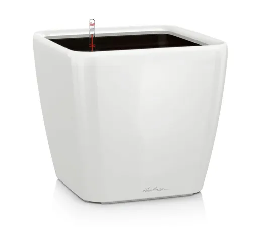 Vaso da interno e esterno quadro Premium ls 50 cm - Bianco Lucido - Bianco Lucido